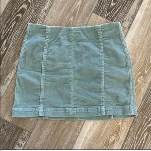 Wild Fable Teal Denim Zip Back Mini Corduroy Skirt - Size 8